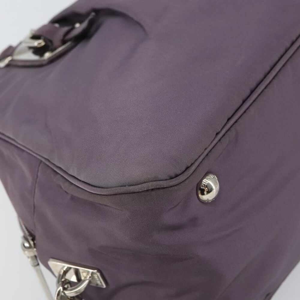 Prada Buckle Dome Satchel Tessuto Purple Nylon Handbag - Picture 11 of 16